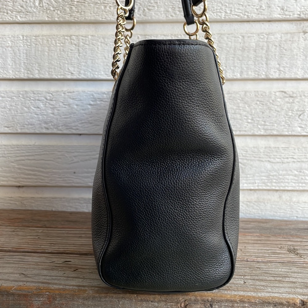 Coach Turnlock 27 Chain Leather Mollie Marley Tote Ava City - Picture 4 of 12